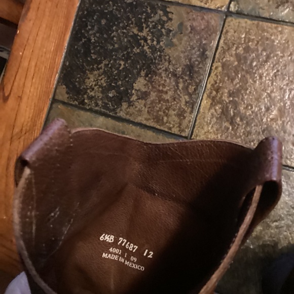 Frye Leather Mid Calf Heels Boots Western Style Size 6.5 - Picture 5 of 8